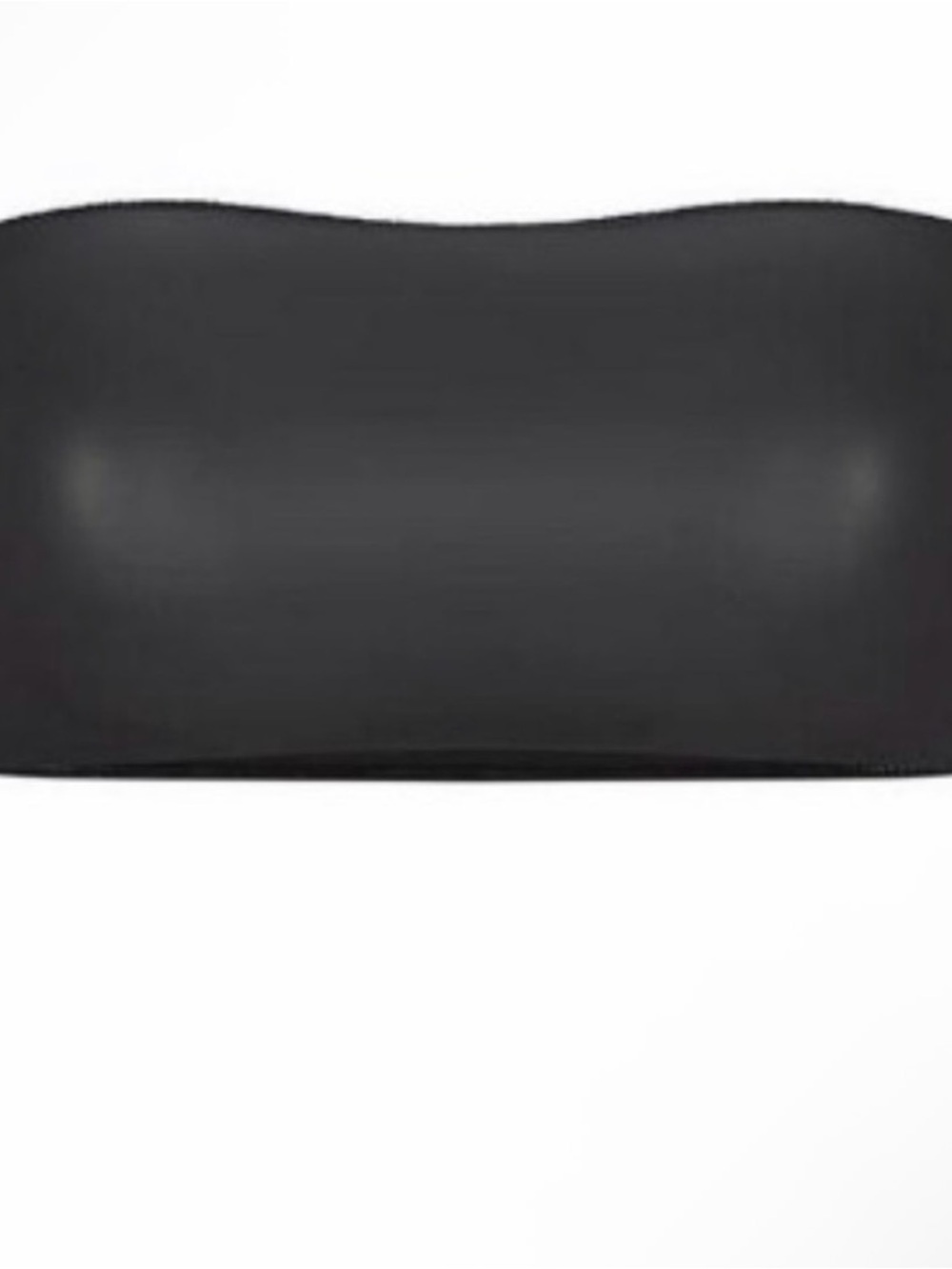 SKIMS Black Bandeau Micro Pleather Swim Top